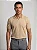 Camisa Polo Masculina Sem Botão Texturizada Bege - Imagem 4