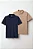 Kit 2 Camisas Polo Bege e Azul Marinho Algodão Magun Minimal - Imagem 2