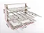 Churrasqueira Gourmet Grande Completa Galvanizada Cor Preta Coifa 3 Águas com Vidros Incolor Lateral 6 espetos Grelha Moeda Suporte Suspenso Exaustor Duto e Capa Preta - Imagem 6