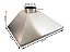 Churrasqueira Gourmet Pequena Completa Inox 430 Coifa 3 Águas com Vidros Incolor Lateral 4 espetos Grelha Moeda Suporte Suspenso Exaustor Duto e Capa - Imagem 8