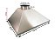 Churrasqueira Gourmet Grande Completa Inox 430 Coifa 3 Águas com Vidros Incolor Lateral 6 espetos Grelha Moeda Suporte Suspenso Exaustor Duto e Capa - Imagem 8