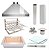 Churrasqueira Gourmet Grande Completa Inox 430 Coifa 3 Águas com Vidros Incolor Lateral 6 espetos Grelha Moeda Suporte Suspenso Exaustor Duto e Capa - Imagem 2