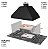 Churrasqueira Gourmet Grande Completa Inox 430 Coifa 3 Águas com Vidros Incolor Lateral 6 espetos Grelha Moeda Suporte Suspenso Exaustor Duto e Capa - Imagem 9