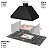 Churrasqueira Gourmet Média Completa Inox 304 Coifa 3 Águas com Vidros Incolor Lateral 5 espetos Grelha Moeda Suporte Suspenso Exaustor Duto e Capa - Imagem 9