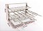Churrasqueira Gourmet Grande Completa Inox 304 Coifa 3 Águas com Vidros Incolor Lateral 6 espetos Grelha Moeda Suporte Suspenso Exaustor Duto e Capa - Imagem 10