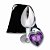 PLUG ANAL CÔNICO COM CRISTAL FORMATO COO M ROSA/ROXO SEXY IMPORT - Imagem 1