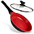 Frigideira 20CM de Ceramica e Indução  - Preto com Vermelho - Imagem 1