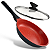 Frigideira 24CM de Ceramica e Inducao - Preto com Vermelho - Imagem 1
