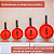 Frigideira 32CM de Ceramica e Indução - Prata com Vermelho - Imagem 2