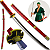 Katana Sandai Kitetsu Roronoa Zoro Lâmina Aço Inox One Piece Cosplay Espada Samurai + Bainha Trabalhada - Imagem 1
