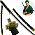 Katana Yubashiri Roronoa Zoro Lâmina Aço Inox One Piece Cosplay Espada Samurai + Bainha Trabalhada - Imagem 1