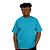 CAMISETA PLUS SIZE AZUL TURQUESA - Imagem 4