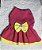 Vestido para Cães Arco Iris Rosa com Amarelo Laço Amarelo com Figura de Nuvens Branca e Arco Iris - Gaby Moda Pet - Imagem 3