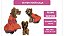 Vestido para Cães Pet Lolla Laranja com Rosa e Laço Rosa com Pedrarias - Gaby Moda Pet - Imagem 2