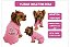 Pijama Macacão para Cachorro Inverno Moletom Rosa com descrição Sou da Mamãe Gaby Moda Pet - Imagem 3