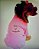 Pijama Macacão para Cachorro Inverno Moletom Rosa com descrição Sou da Mamãe Gaby Moda Pet - Imagem 2