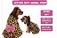 Vestido Soft para Cães Inverno Animal Print Amarelo com Rosa e Laço Rosa -Gaby Moda Pet - Imagem 2