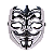 2 Mascaras V De Vingança Anonymous Halloween Branca e Prata - Imagem 2