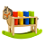 Cavalinho Pedagógico Balanço  Além de ser divertido por simular os movimentos de balançar é um brinquedo educativo, colorido, produzido em madeira e com pinos de encaixe.  Trabalha a coordenação motora e visual, orientação espacial, cores e formas, além d - Imagem 6