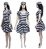 FANTASIA PRESIDIARIA BLUSA SAIA CHAPÉU ADULTO - Imagem 1