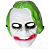 Mascara Coringa Joker Palhaço Para Festa Fantasia - Imagem 1