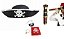 Kit Pirata Infantil Peças Chapéu Luneta Acessórios Fantasia - Imagem 1
