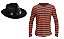 Fantasia Freddy Krueger Camisa E Chapéu Adulto Halloween - Imagem 1