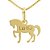 Colar Personalizado Cavalo Nome • Banhado a Ouro 18k - Imagem 2
