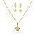Conjunto Estrela Cravejada • Banhado a Ouro 18k - Imagem 1