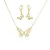 Conjunto De Borboleta (45cm+5cm) • Banhado a Ouro 18k - Imagem 1