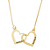 Colar Dois Corações Personalizados com Nomes – Banho Dourado ou Prata - Imagem 1