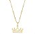 Colar Coroa Personalizado com Nome Banhado a Ouro 18K - Imagem 1