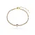 Pulseira Riviera Delicada com Coração Central Cristal • Banhado a Ouro - Imagem 1