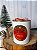 Vela aromática no copo com tampa dourada e laço. Natal. Essência de avelã com baunilha - Imagem 1