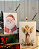 Vela quadrada como decoupage de Natal - 11 cm de altura - Imagem 1