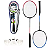 Kit Jogo Badminton 2 Raquetes 3 Petecas e Bolsa - Imagem 1