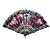 Leque De Plástico Florido Tecido - Imagem 5