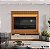 RACK E PAINEL  COM LED OURO PRETO LINEA BRASIL COR NATURE/OFF WHITE - Imagem 1