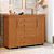 Cômoda Havana 5 Gavetas 2 Portas 100% MDF Nature Barreto Lonçarcci - Imagem 1