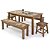 Mesa reta c/2 bancos e c/2 banquetas Vintage Vila moveis - Imagem 2