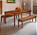 Conjunto de Mesa 1,80x90 c/2 bancos 1,56x35 917 Linz - Imagem 1