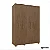 Guarda Roupa Multiuso Belize Solteiro 3 Portas 100% MDF Barreto Lonçarcci - Imagem 1