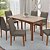 CONJUNTO MESA ADRIANA 1,60M C/6 CADEIRAS JAQUELINE - Imagem 1
