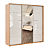 Guarda roupa Robel Concept 2,46 3 portas c/espelho Cod: 18047 - Imagem 1