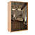 Guarda roupa Robel Concept  1.66 c/portas de vidro reflecta - Imagem 1