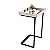 Mesa De Apoio Sofá Luxo Pérola Pé Preto JB 4774 - Imagem 2