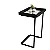 Mesa De Apoio Sofá Luxo Preto Pé Preto JB 4774 - Imagem 2