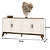 Buffet Sierra 1.72m Cor: Off-White/Nogueira 48235 EDN - Imagem 3