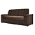 Conjunto 2 e 3 Lugares Onix Amilcar Suede Marrom - Imagem 3