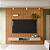 Painel Ripado Modular 2.6 + Nicho 2.2 + Prateleira 2.2 Linea - Imagem 2